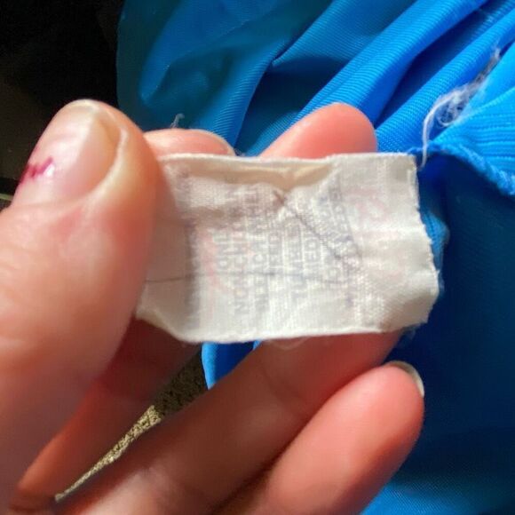 Vintage 1970s Blue & White Striped Robe by Classics of California in sz L - Picture 10 of 10